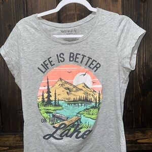 Wound Up Gray 'Life is Better on the Lake' Tee